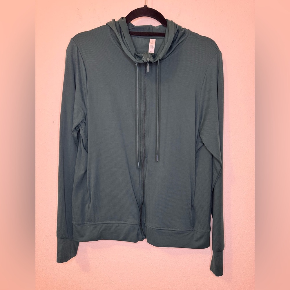 NEW Rae Mode Large Teal Zip-Up Hoodie